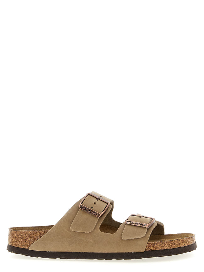 Birkenstock braune Leder-Slipper