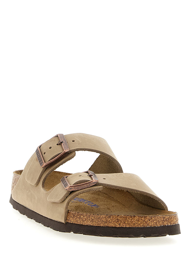 Birkenstock braune Leder-Slipper