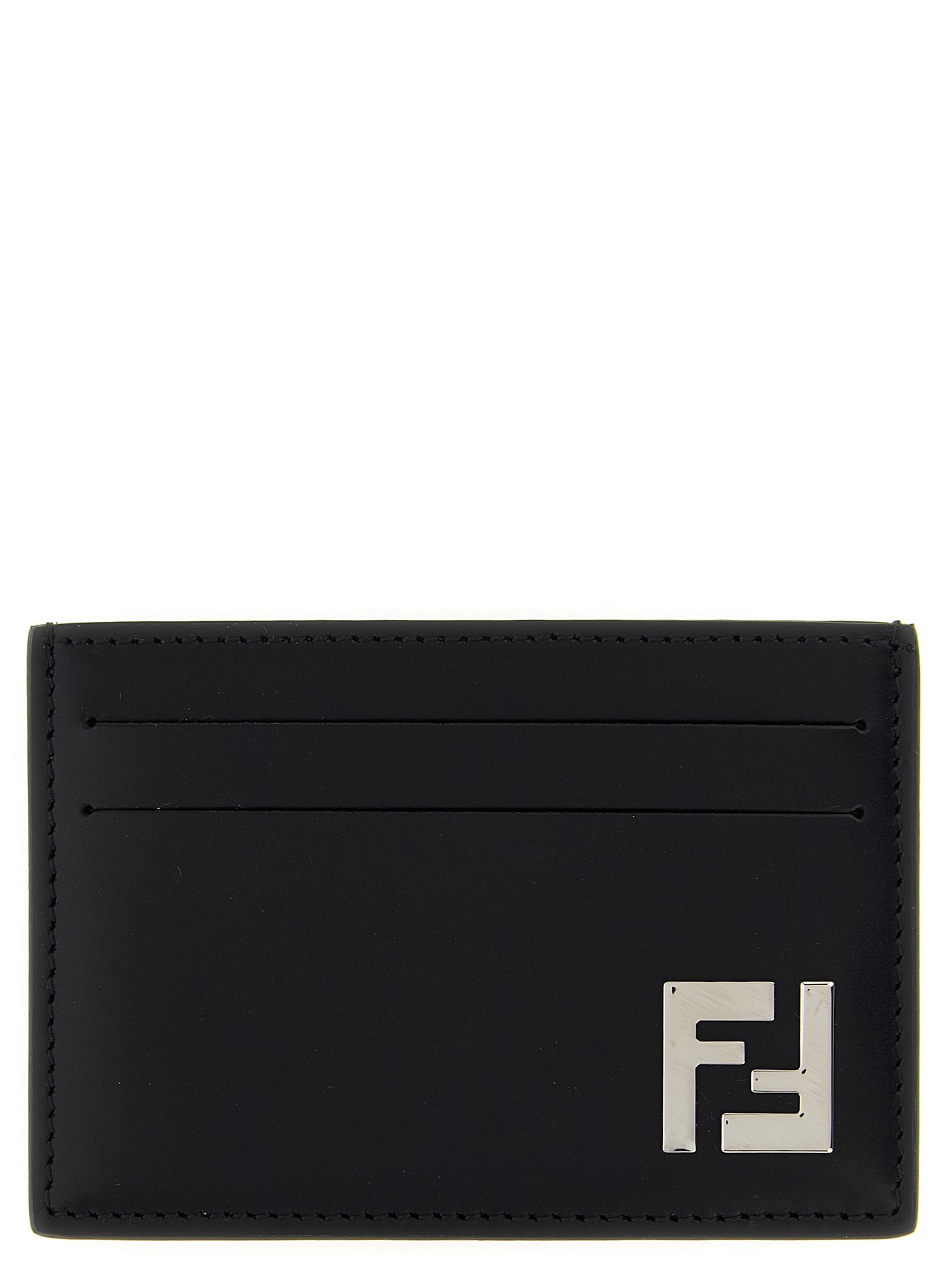 Fendi Schwarzes Kalbsleder-Kartenetui