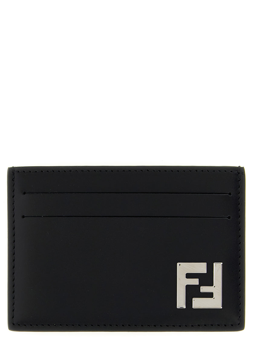 Fendi Schwarzes Kalbsleder-Kartenetui