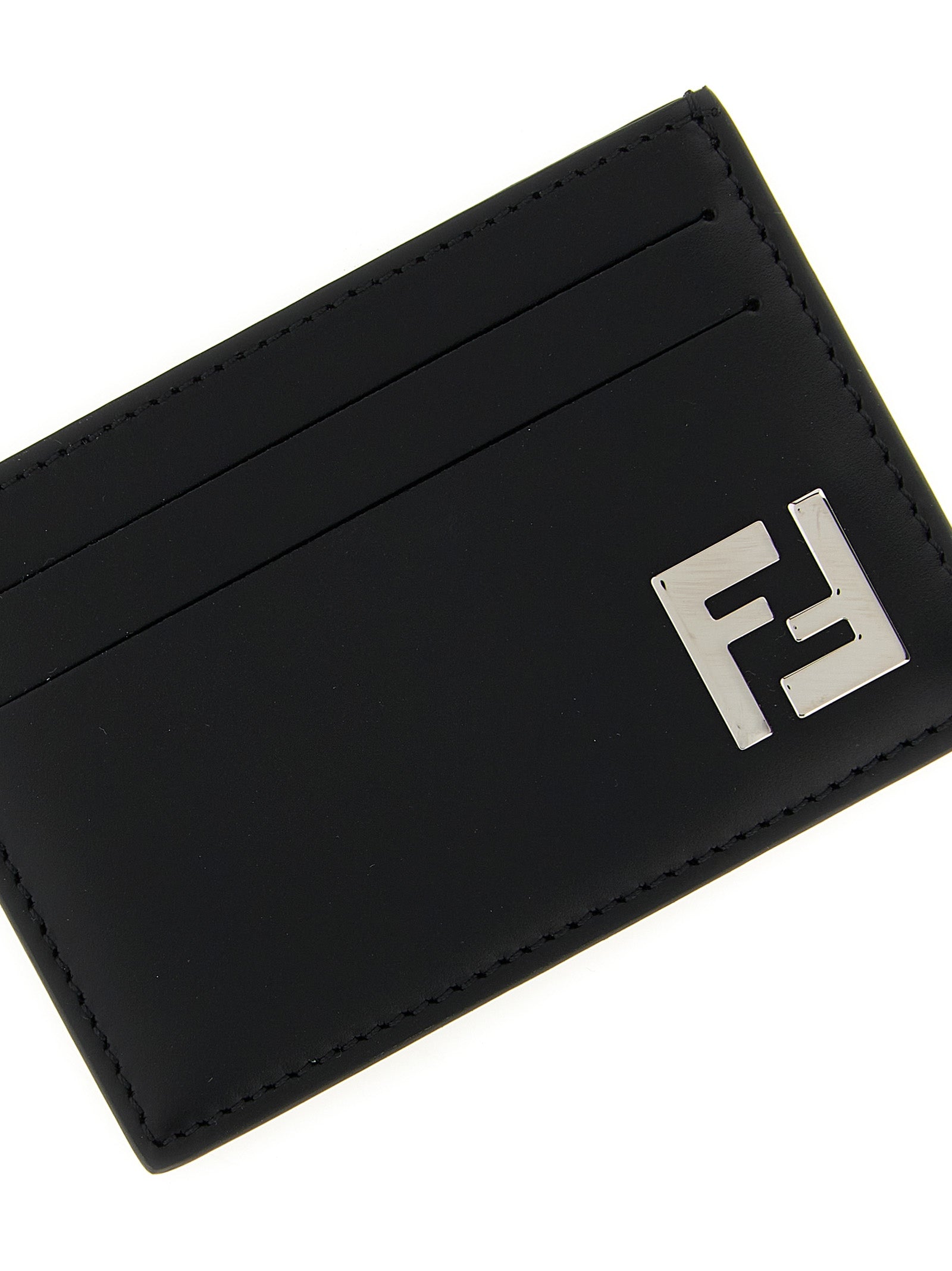 Fendi Schwarzes Kalbsleder-Kartenetui