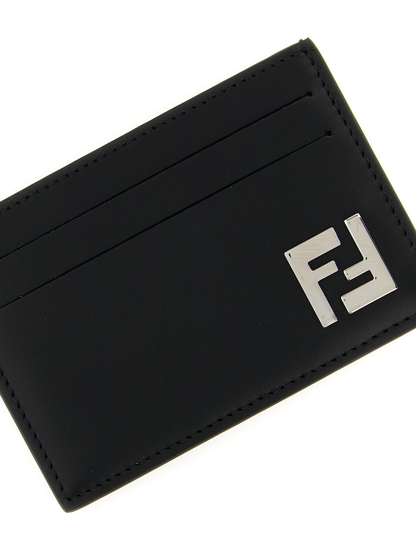 Fendi Schwarzes Kalbsleder-Kartenetui