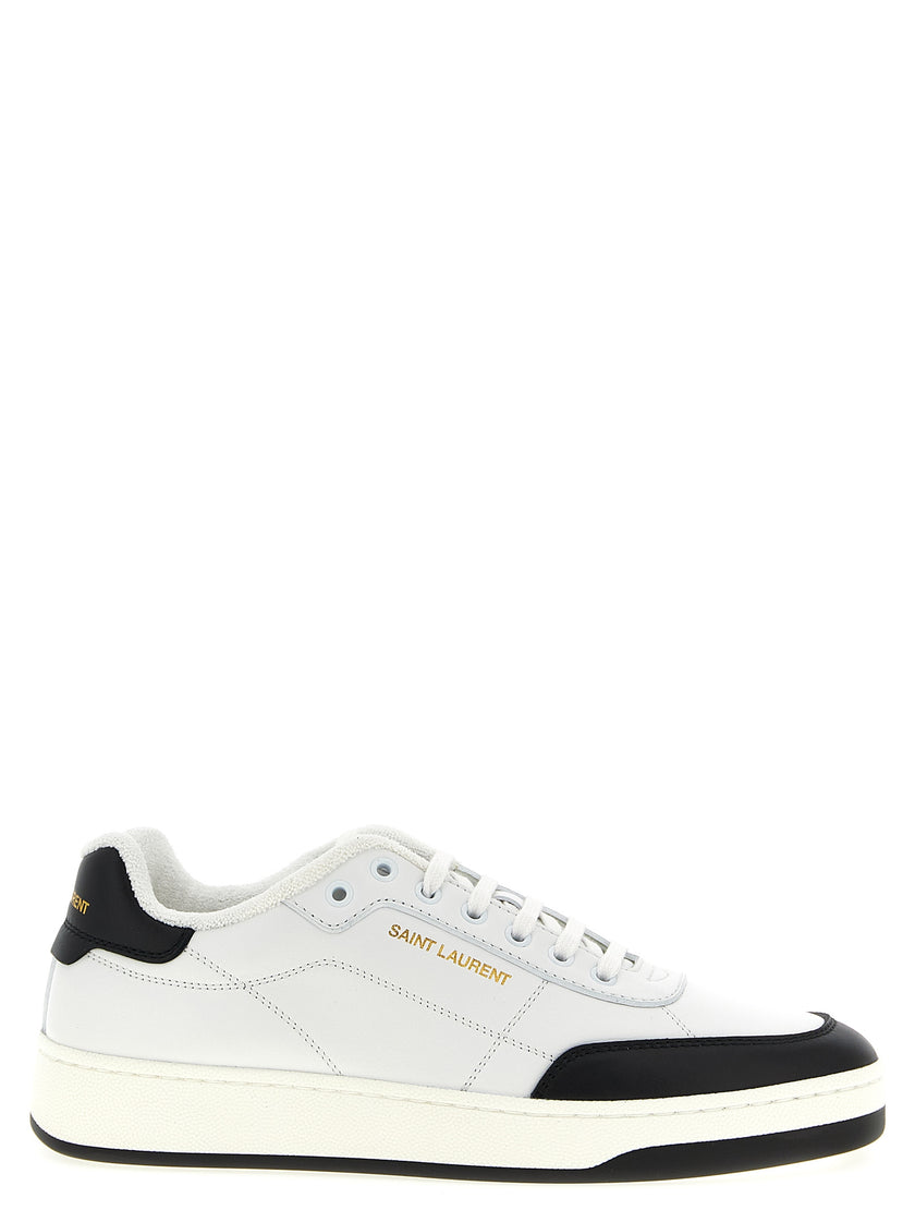 Saint Laurent Bicolor-Kalbsleder-Sneakers (niedrig)