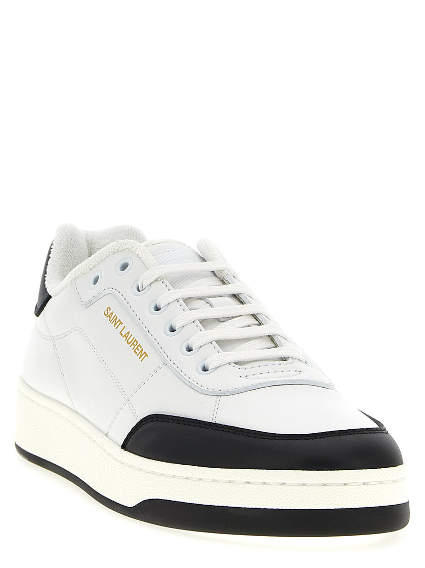 Saint Laurent Bicolor-Kalbsleder-Sneakers (niedrig)