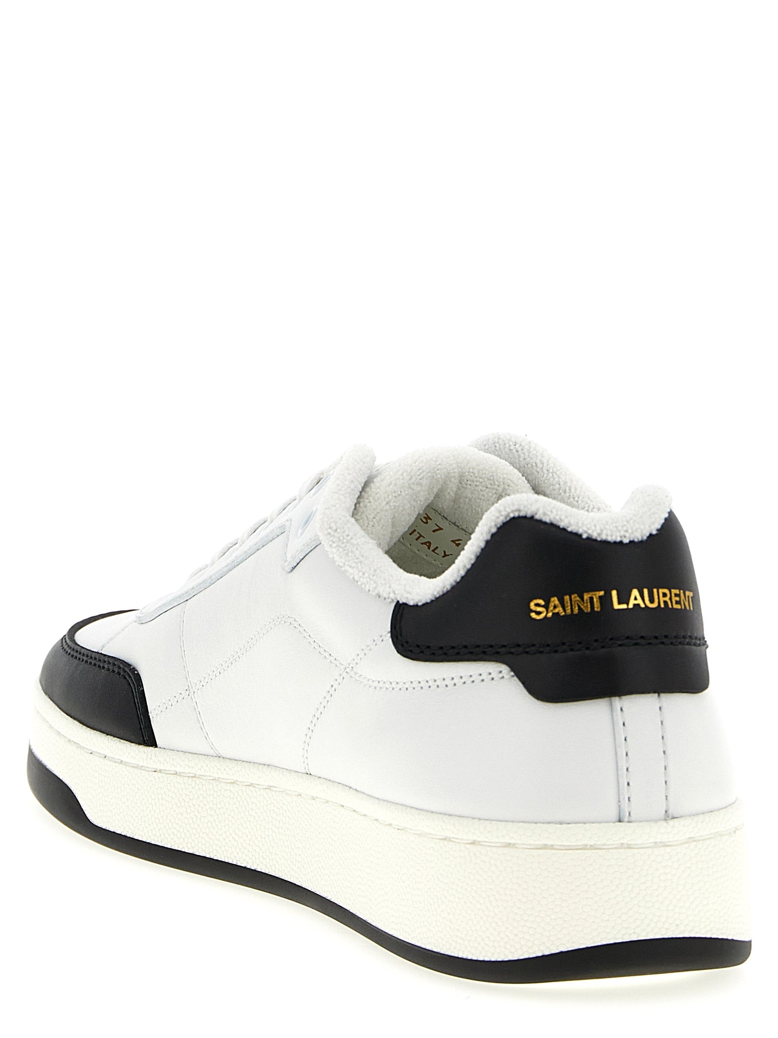 Saint Laurent Bicolor-Kalbsleder-Sneakers (niedrig)