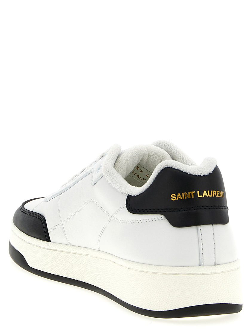 Saint Laurent Bicolor-Kalbsleder-Sneakers (niedrig)