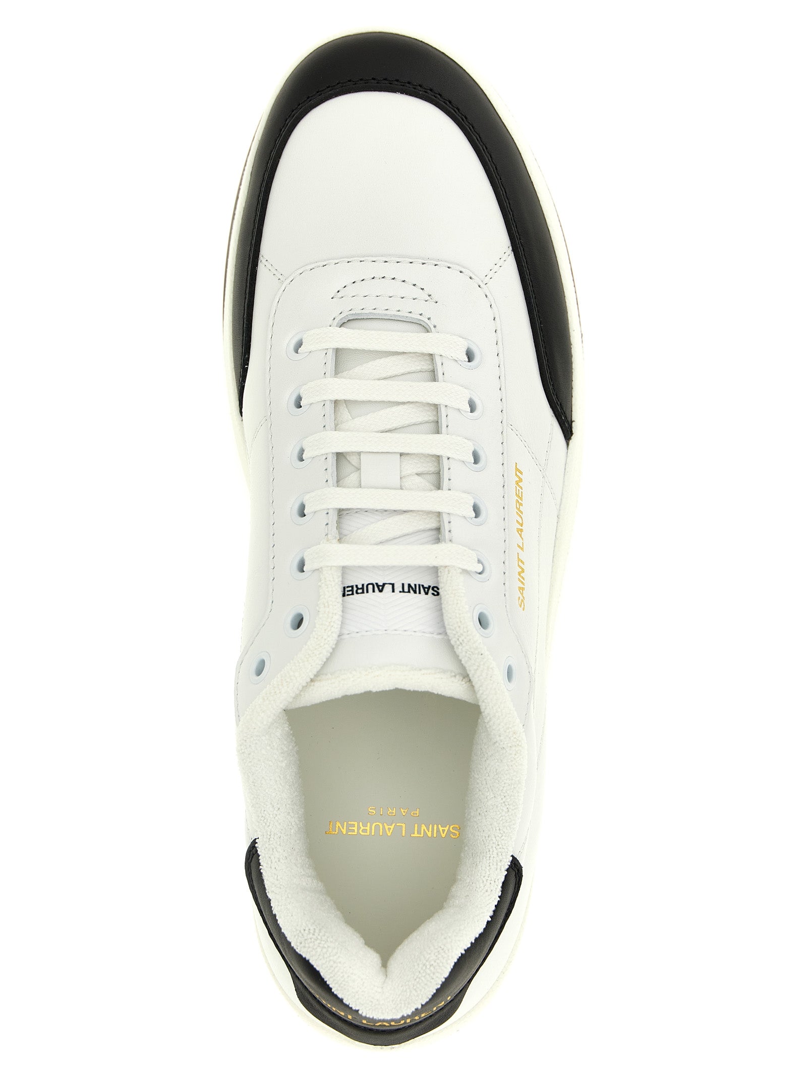 Saint Laurent Bicolor-Kalbsleder-Sneakers (niedrig)