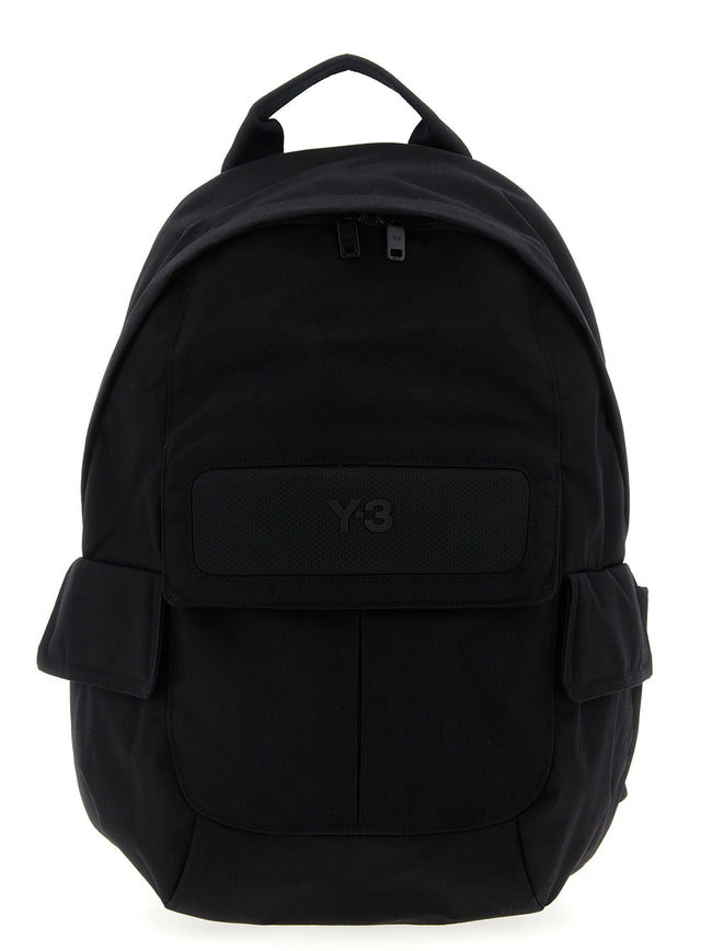 Y-3 Schwarzer Polyamid-Rucksack