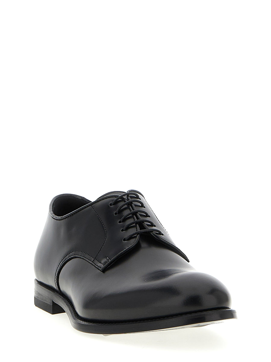 Doucal's Black Calf Leather Oxford and Derby Shoes