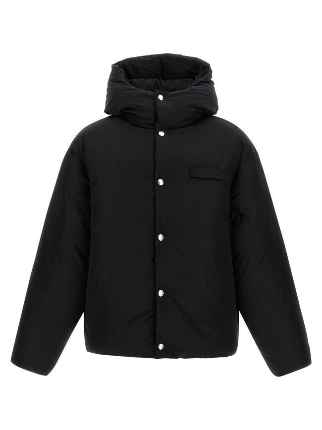 Jacquemus Schwarze, durchgehende Polyamid-Jacke