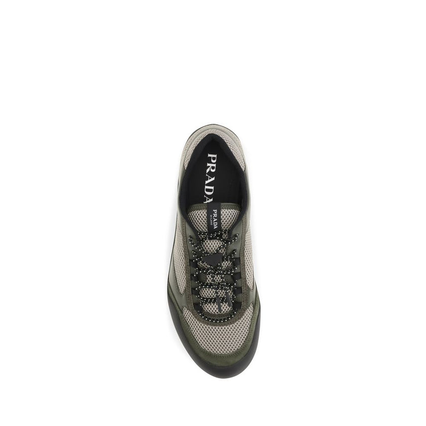 Prada Athletik-Sneaker aus Polyester in Bicolor