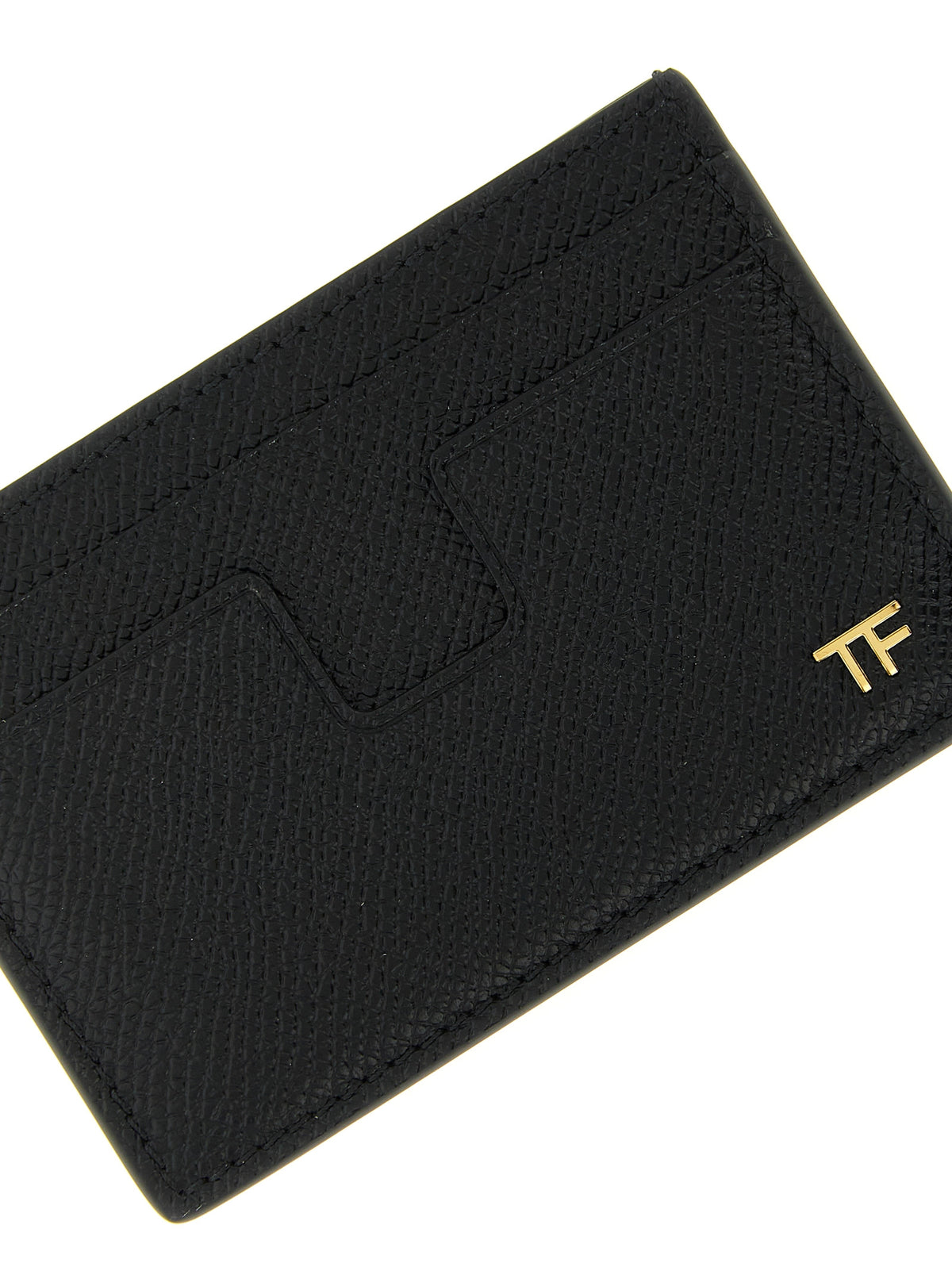Tom Ford Schwarzer Kalbsleder-Kartenetui