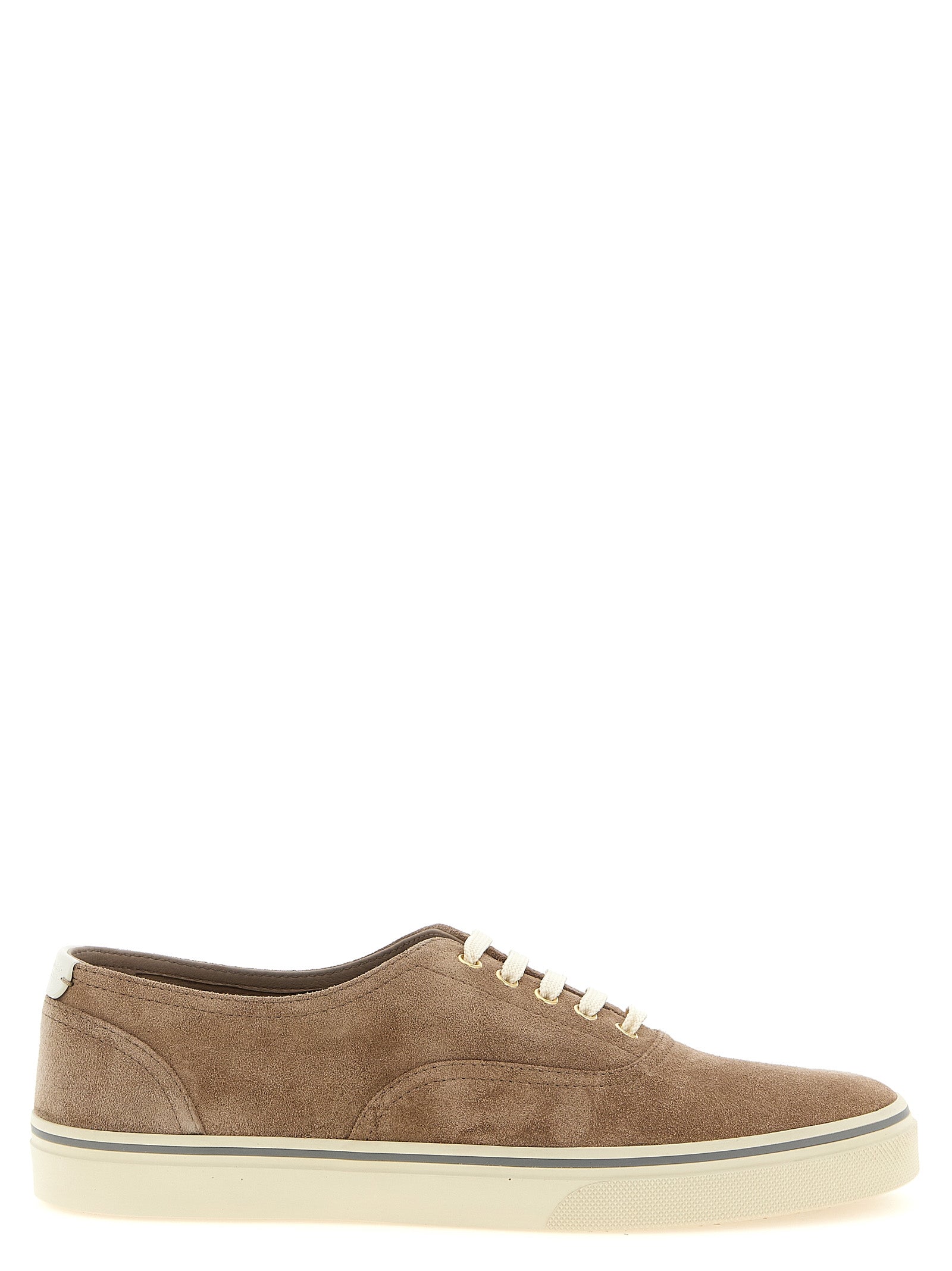 Brunello Cucinelli Beige Kalbsleder-Sneaker (Niedriges Modell)