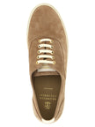 Brunello Cucinelli Beige Kalbsleder-Sneaker (Niedriges Modell)