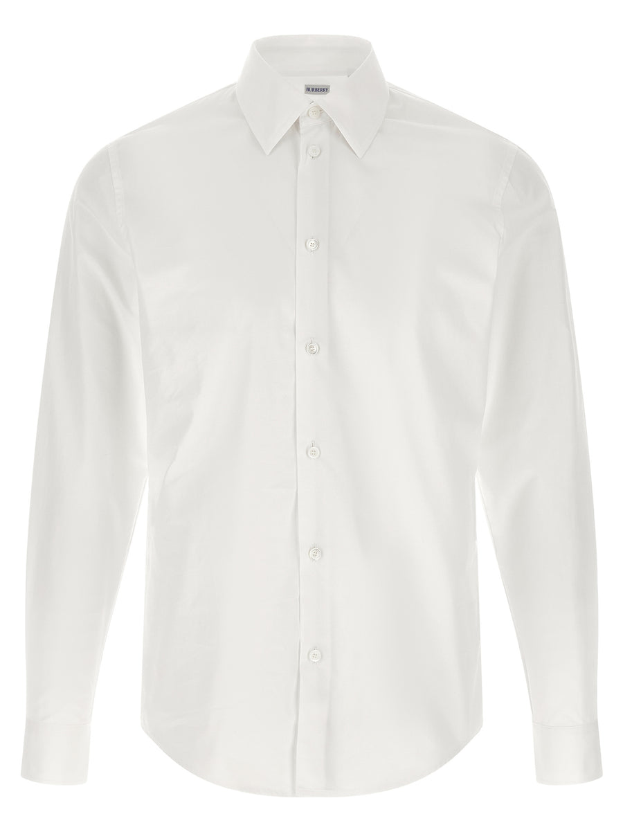 Burberry White Cotton Blouse