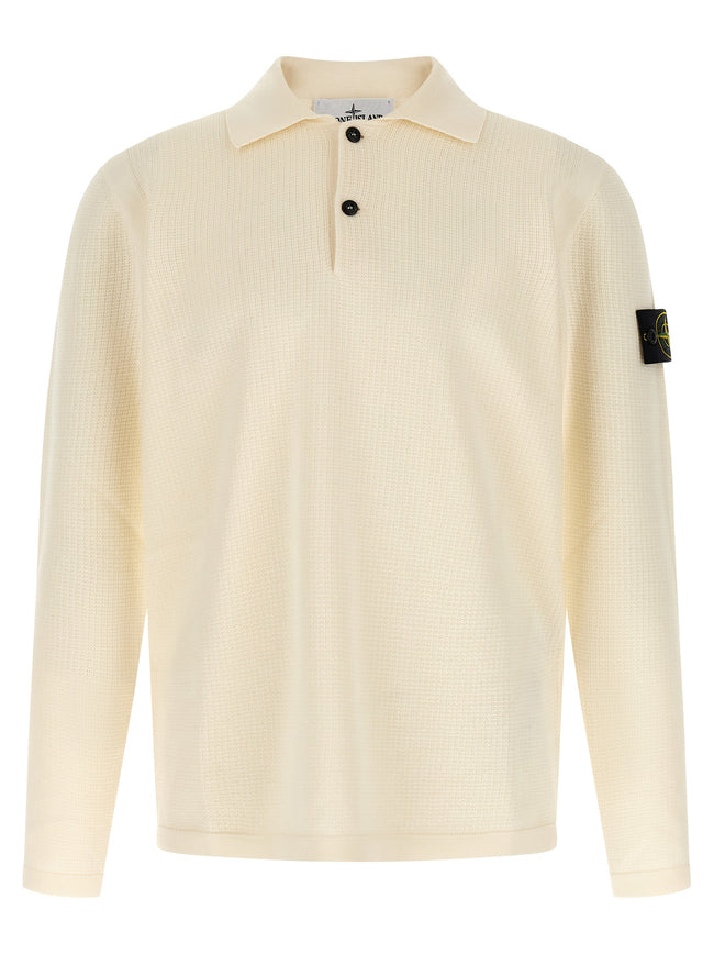 Stone Island Beiges Baumwoll-Polohemd