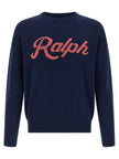 Polo Ralph Lauren Blaue Leinenstrickjacke