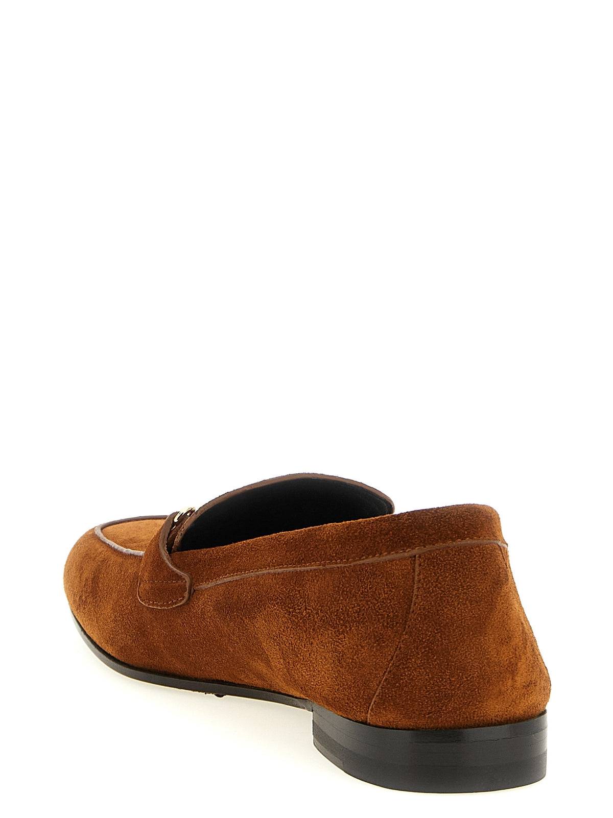 Versace Brown Calf Leather Loafers