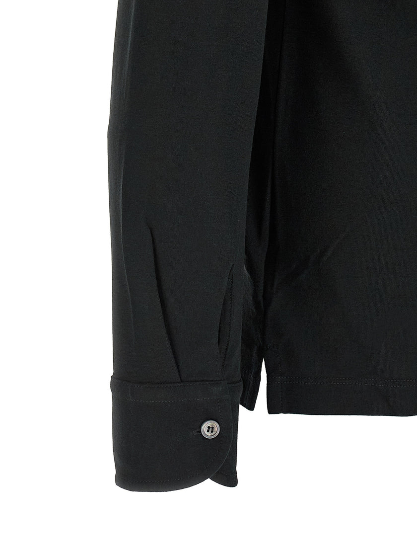 ZANONE Black Cotton Polo Shirt