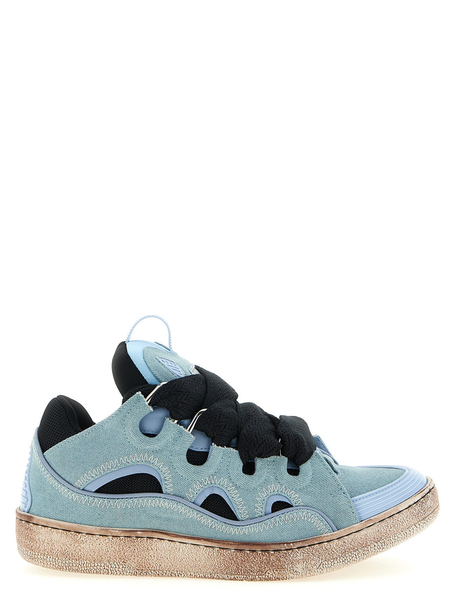 Lanvin Blue Athletic Cotton Sneakers