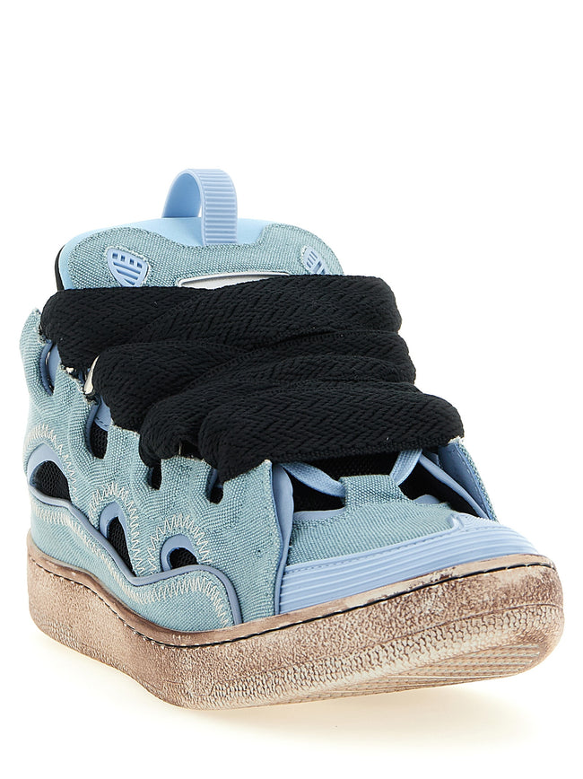 Lanvin Blue Athletic Cotton Sneakers