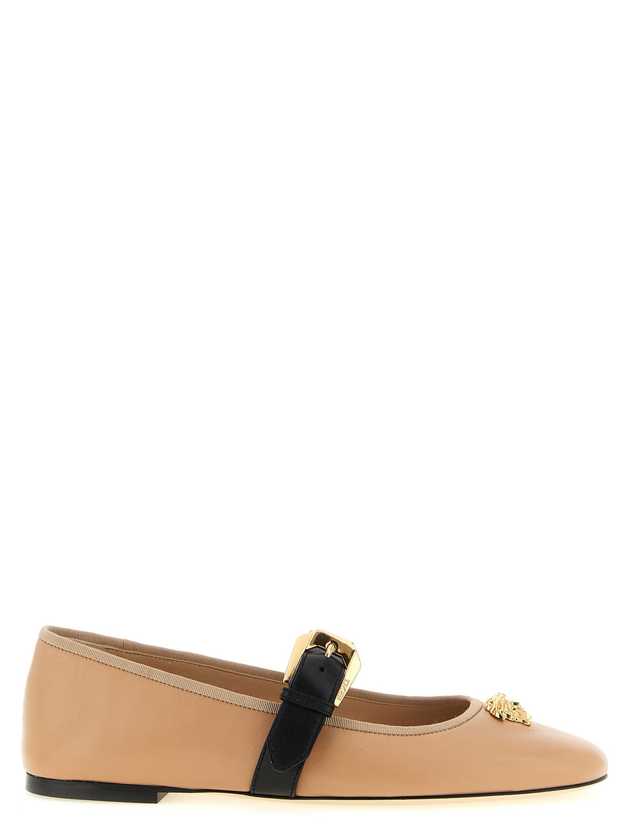 Versace Multicolor Lambskin Ballerinas