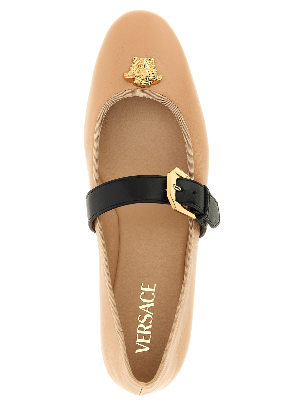 Versace Multicolor Lambskin Ballerinas