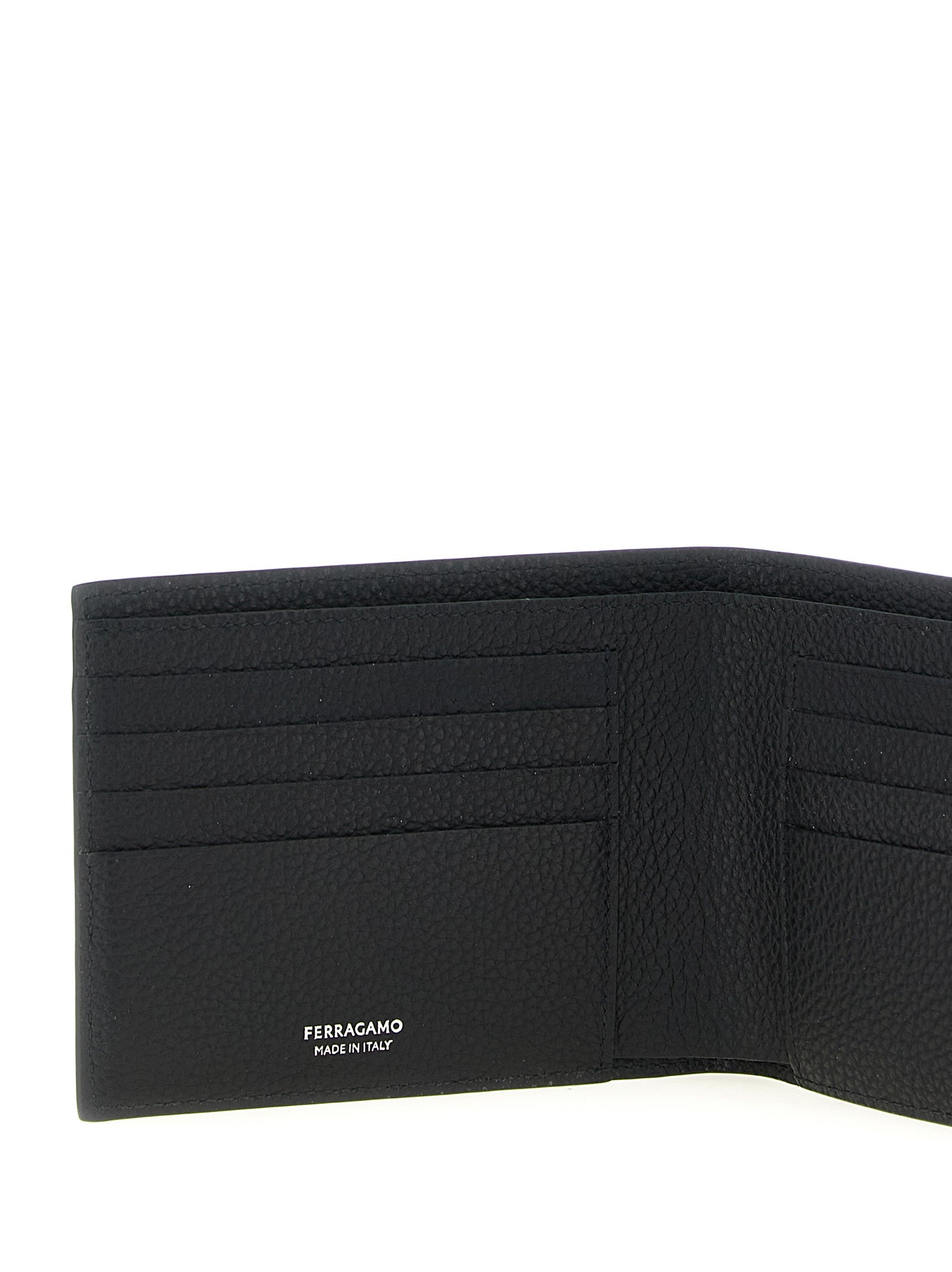 Ferragamo Geldbörse aus schwarzem Kalbsleder