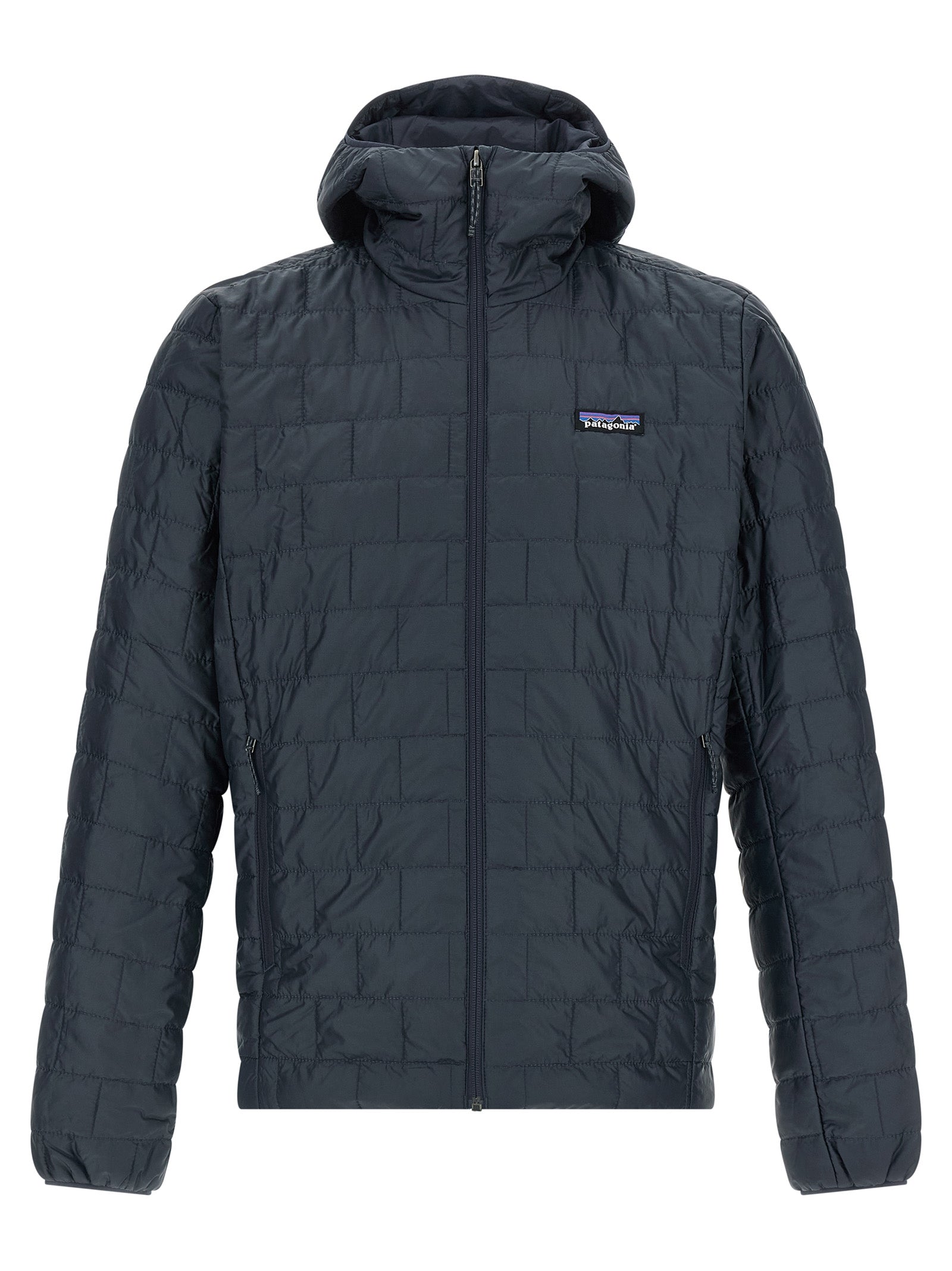 PATAGONIA Blaue Polyesterjacke in voller Länge