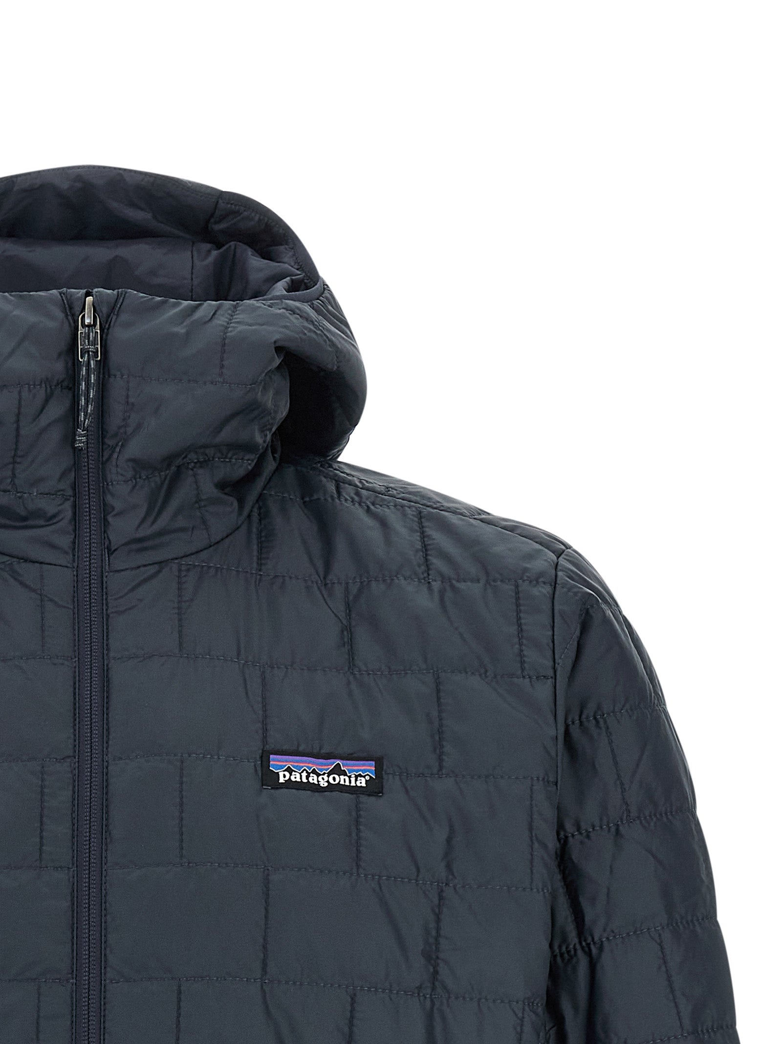 PATAGONIA Blaue Polyesterjacke in voller Länge