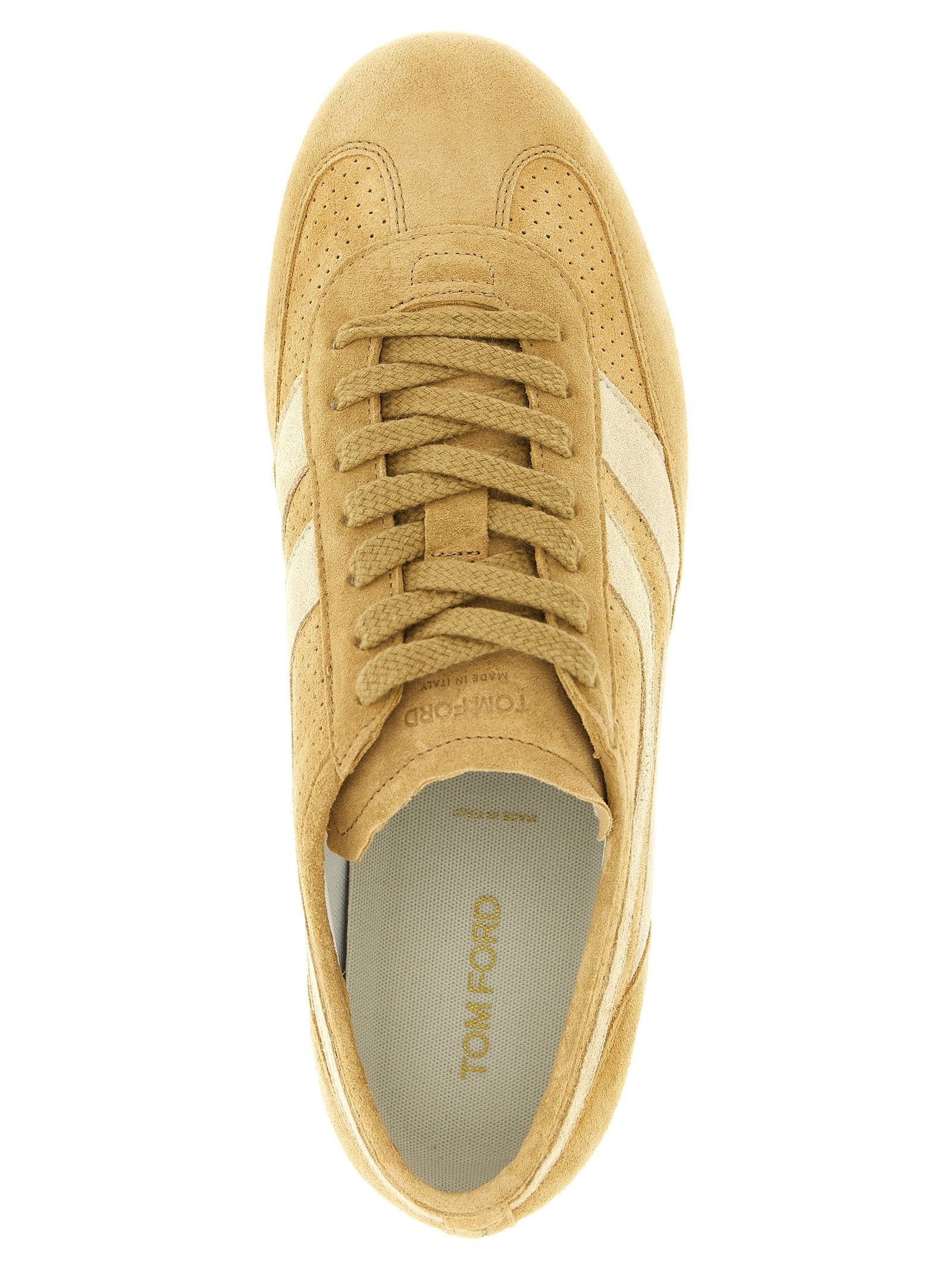 Tom Ford Beige Calf Leather Sneakers