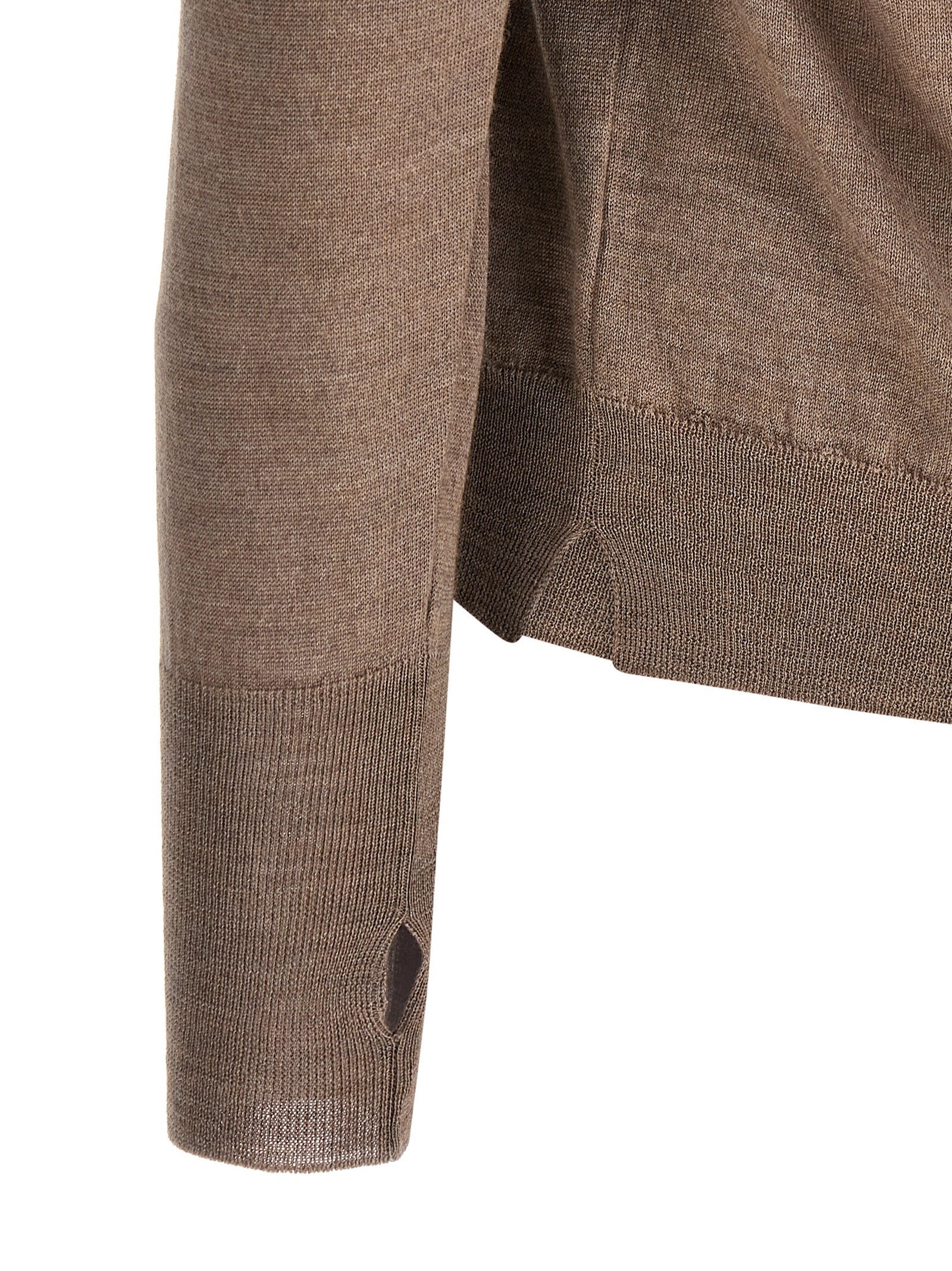 MA'RY'YA Grau Pure New Wool Cardigan