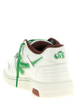 Off-White Two-Tone Athletic Style Leather Sneakers