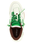 Off-White Two-Tone Athletic Style Leather Sneakers