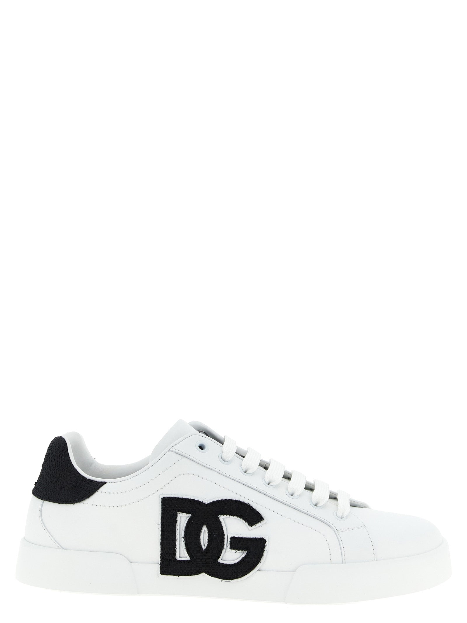 Dolce & Gabbana Bicolor-Low-Top-Sneaker aus Kalbsleder