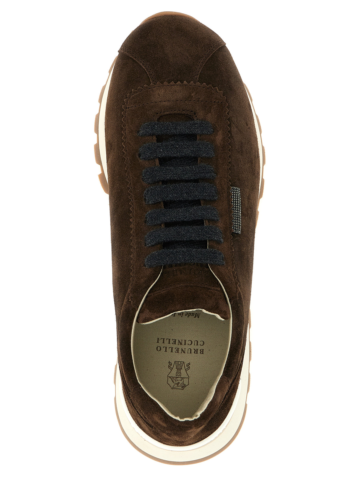 Brunello Cucinelli Braune Kalbsleder-Sneaker im Athletic-Stil