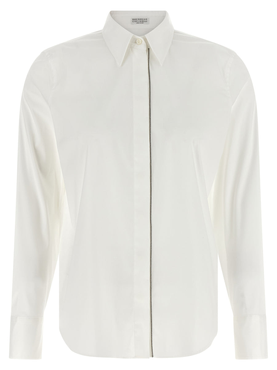 Brunello Cucinelli White Cotton Blouse