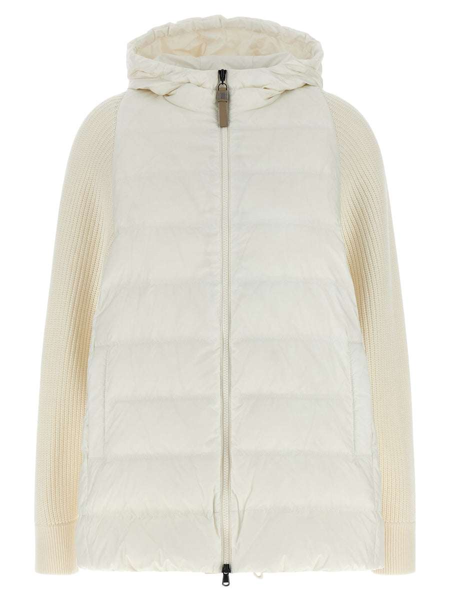 Brunello Cucinelli White Full-Length Polyester Jacket