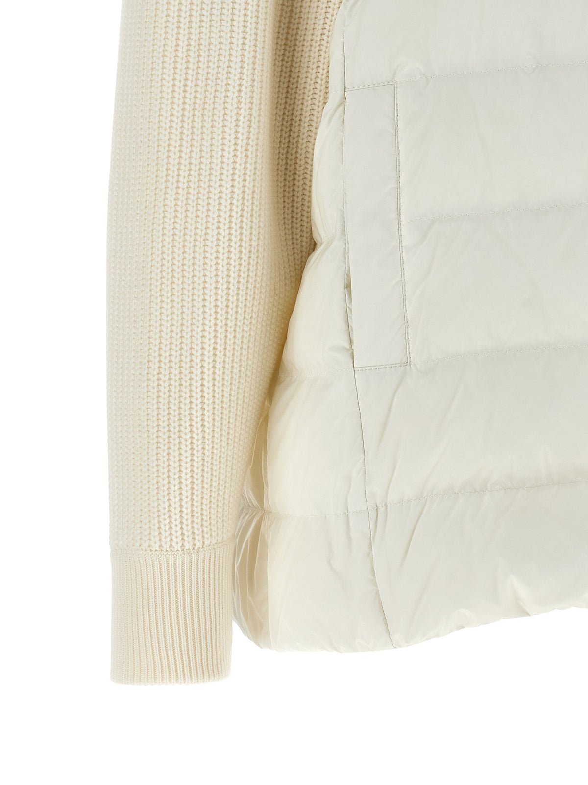 Brunello Cucinelli Weiße Polyester-Jacke in voller Länge