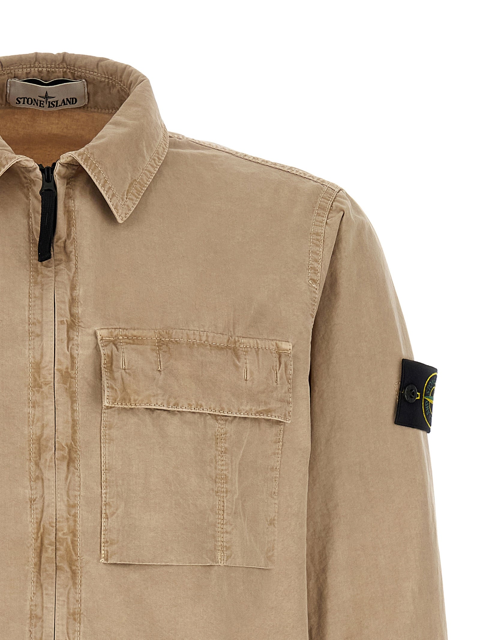 Stone Island Beige Baumwollbluse