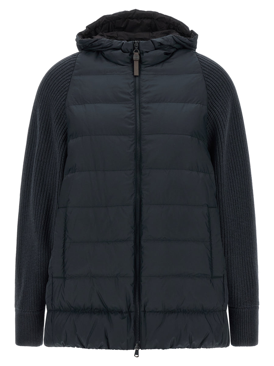 Brunello Cucinelli Blue Full-Length Polyester Jacket