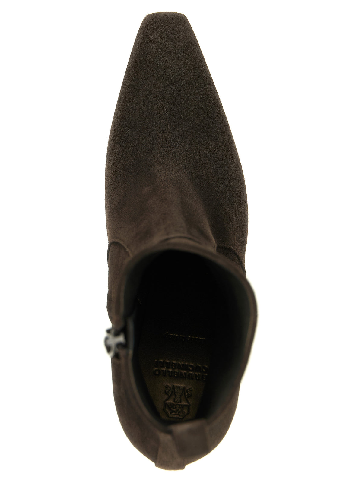 Brunello Cucinelli brown calfskin ankle boots