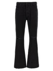 PURPLE Black Cotton Flare Jeans
