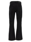 PURPLE Black Cotton Flare Jeans