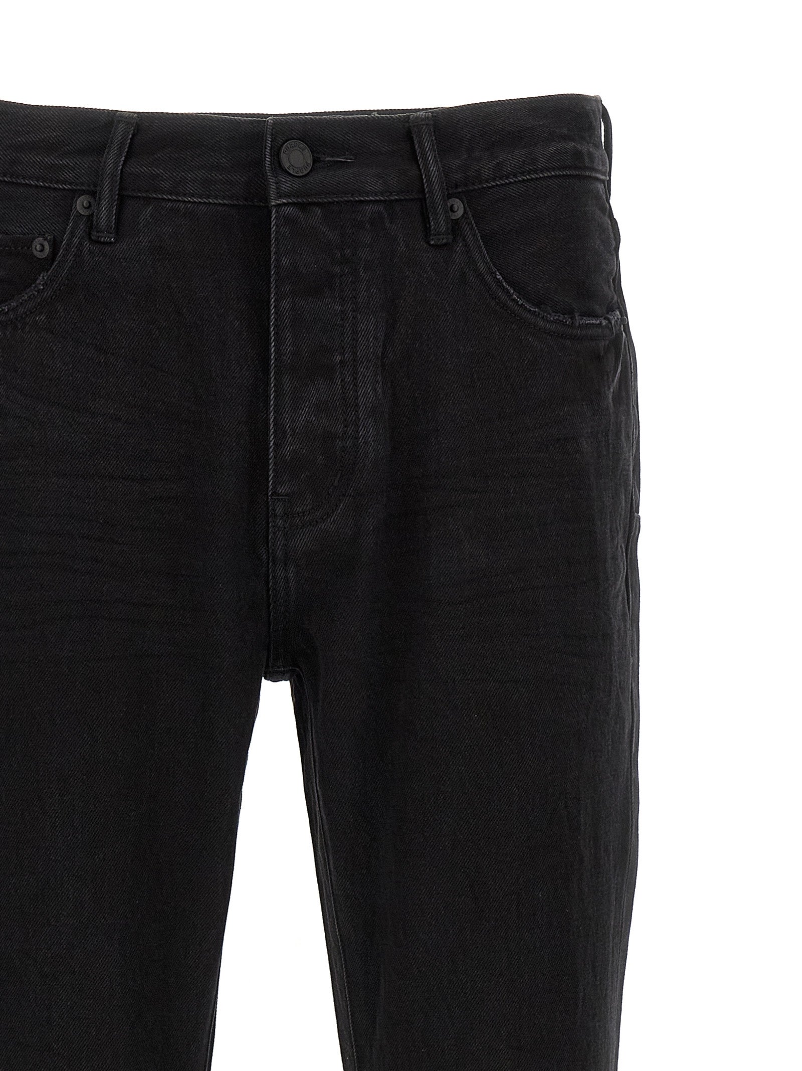 PURPLE Black Cotton Flare Jeans