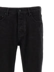 PURPLE Black Cotton Flare Jeans