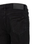 PURPLE Black Cotton Flare Jeans