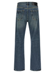 PURPLE Blaue Baumwolljeans im Straight Fit