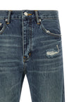 PURPLE Blaue Baumwolljeans im Straight Fit