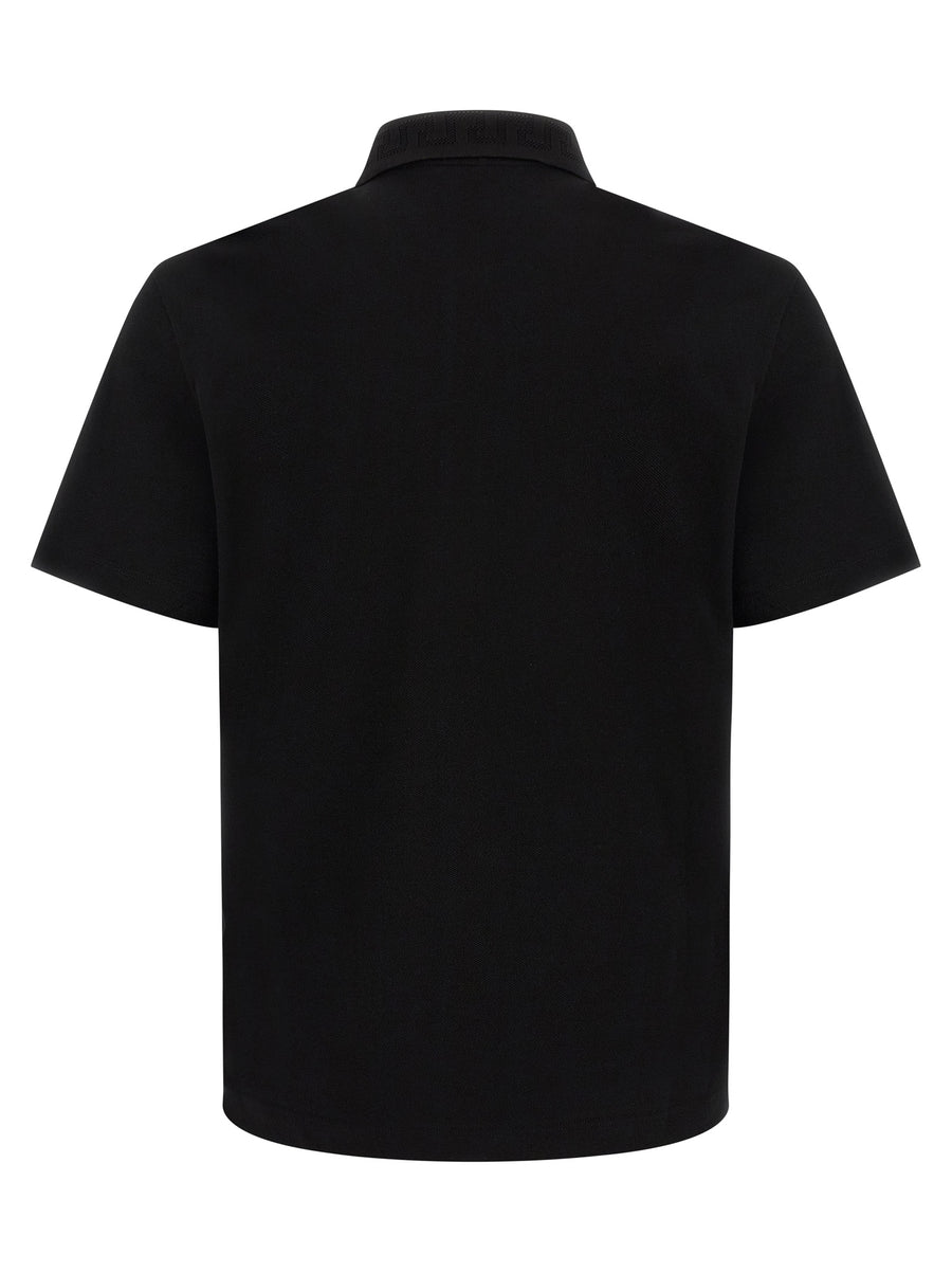 Versace Black Cotton Polo Shirt